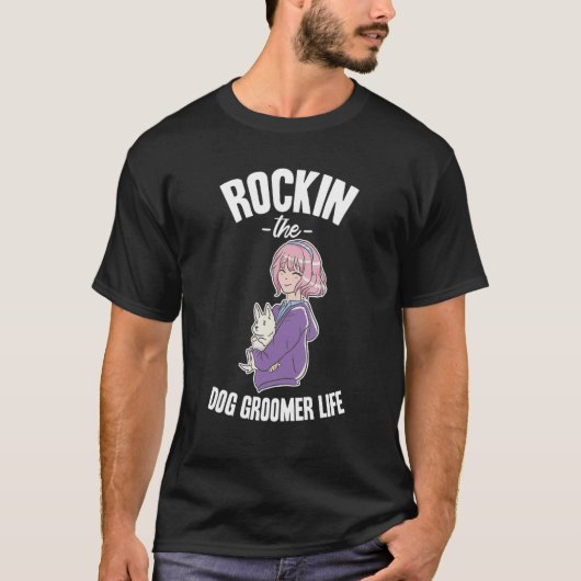 犬のトリマー生活 Tシャツ (正面)