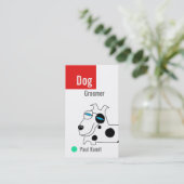 犬のトリマー色の名刺 名刺 (スタンド正面)