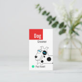 犬のトリマー色の名刺 名刺 (スタンド正面)