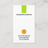 犬のトリマー色の名刺 名刺 (裏面)