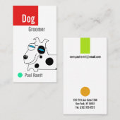 犬のトリマー色の名刺 名刺 (正面/裏面)