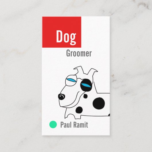 犬のトリマー色の名刺 名刺 (正面)