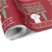 犬のトリマー醜いクリスマスセーター ラッピングペーパー (ロールコーナー)