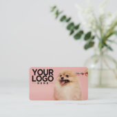 犬のトリマー | カスタムロゴの追加 名刺 (スタンド正面)