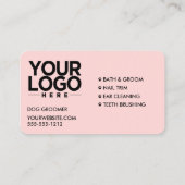 犬のトリマー | カスタムロゴの追加 名刺 (裏面)
