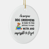 犬のトリマー セラミックオーナメント (右)