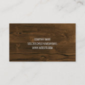 犬のトリマー |トレーナー |動物 |木材 名刺 (裏面)