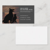 犬のトリマー |トレーナー |猫 |木材 名刺 (正面/裏面)