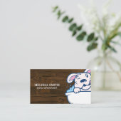 犬のトリマー |バスタブとバブル 名刺 (スタンド正面)