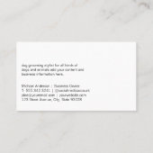 犬のトリマー | ヘアのカットツール 名刺 (裏面)