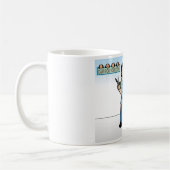 犬のトリマー – 女性漫画 コーヒーマグカップ (左)