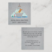 犬のトリマー | 犬用ウォッシュ スクエア名刺 (正面/裏面)