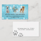 犬のトリマー | Happy Dogs Sit 名刺 (正面/裏面)