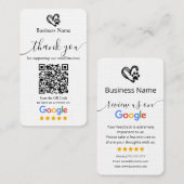 犬のトリミング Googleレビュー依頼カードQRコード 名刺 (正面/裏面)