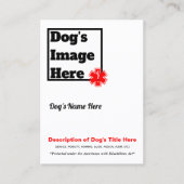 犬のトレーディングカードを整備して下さい 名刺 (正面)