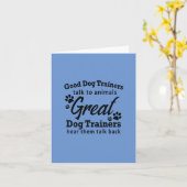犬のトレーナーありがとうおめでとうグリーティングカード カード (黄色い花)