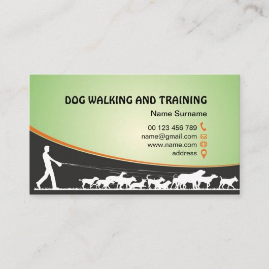 犬のトレーナーの名刺 名刺 (正面)