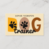 犬のトレーナーの漫画の足 名刺 (正面)