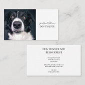 犬のトレーナーまたは行動主義写真 名刺 (正面/裏面)