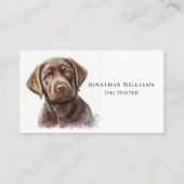 犬のトレーナーまたは行動主義者の犬のイラストレーション 名刺 (正面)