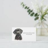 犬のトレーナーまたは行動主義者の犬のイラストレーション 名刺 (スタンド正面)