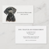 犬のトレーナーまたは行動主義者の犬のイラストレーション 名刺 (正面/裏面)