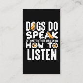 犬のトレーナー学校でペット好きな動物の子犬の友達 名刺 (正面)