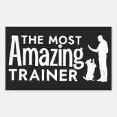 犬のトレーナー最も素晴らしいトレーナーのギフトおもしろい 長方形シール (正面)