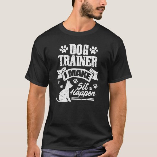 犬のトレーナー私は座って行く犬の訓練Gr Tシャツ (正面)