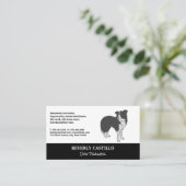 犬のトレーナー | シッター | 動物の犬のアイコン 名刺 (スタンド正面)