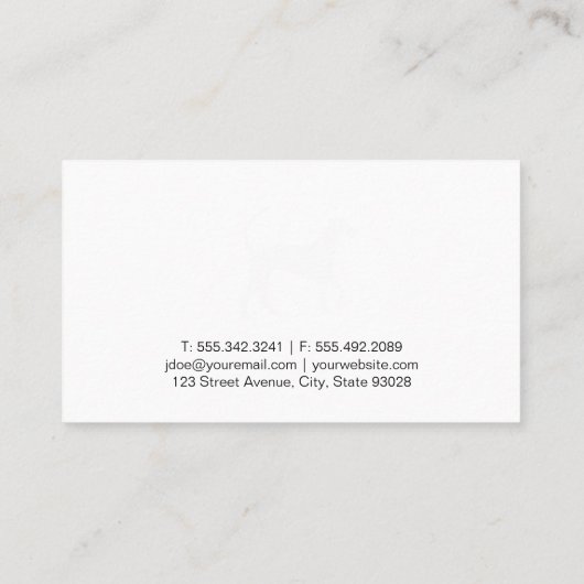 犬のトレーナー |シッター |犬のアイコン閉じる 名刺 (裏面)