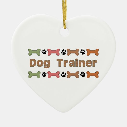 犬のトレーナー セラミックオーナメント (正面)