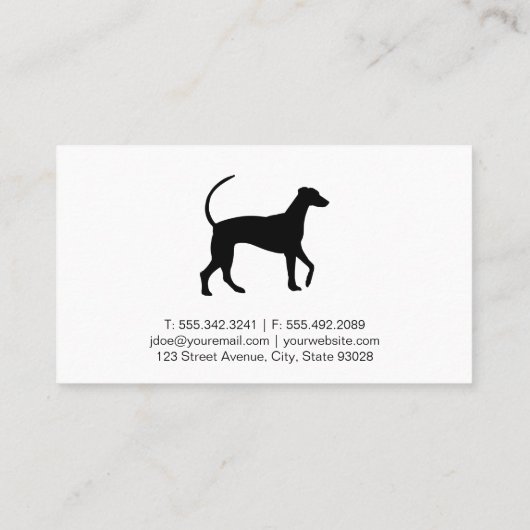 犬のトレーナー |ドッグアイコンとターフ 名刺 (裏面)