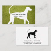 犬のトレーナー |ドッグアイコンとターフ 名刺 (正面/裏面)