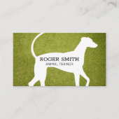 犬のトレーナー |ドッグアイコンとターフ 名刺 (正面)