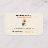 犬のトレーナー |ドッグスタイリスト 名刺 (裏面)