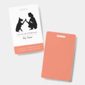 犬のトレーナー バッジ (Front & Back)