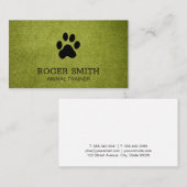 犬のトレーナー |動物サービス 名刺 (正面/裏面)