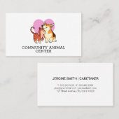 犬のトレーナー | 動物センター | ペット好き 名刺 (正面/裏面)