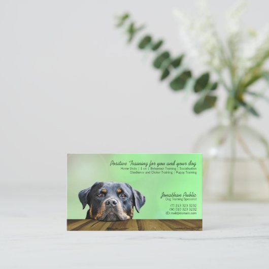 犬のトレーナー 名刺 (スタンド正面)