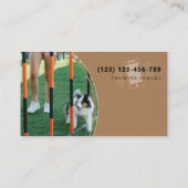 犬のトレーナー |犬のトレーニングスクールブラウン 名刺 (裏面)