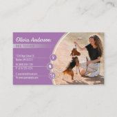 犬のトレーナー |犬訓練学校ラベンダー 名刺 (正面)