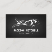 犬のトレーナー – K9トレーナーブラックとホワイト 名刺 (正面)