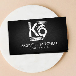 犬のトレーナー – K9トレーナーブラックとホワイト 名刺