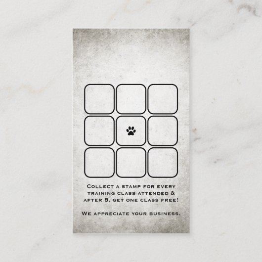 犬のトレーニングはポスター切手カードを欲しがっていた ロイヤリティカード (裏面)