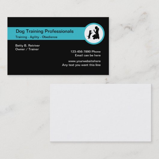 犬のトレーニングクラス名刺 名刺 (正面/裏面)