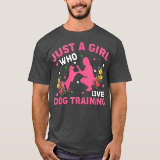 犬のトレーニング好き犬電車が大好きな女の子 Tシャツ