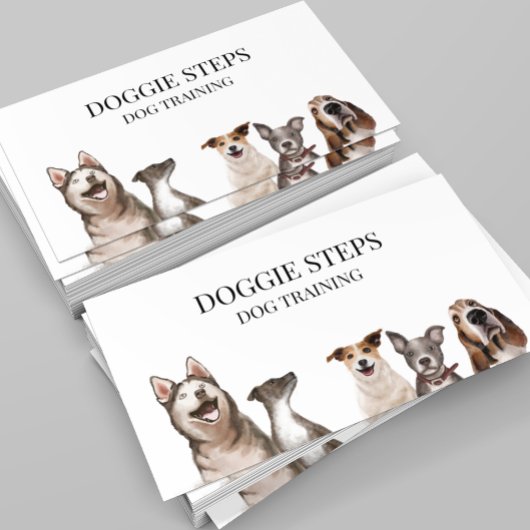 犬のトレーニング水の色ペットサービスウォーカーウォーカー 名刺