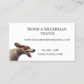 犬のトレーニング水の色ペットサービスウォーカーウォーカー 名刺 (裏面)