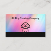 犬のトレーニング モダンビジネスカード 名刺 (正面)